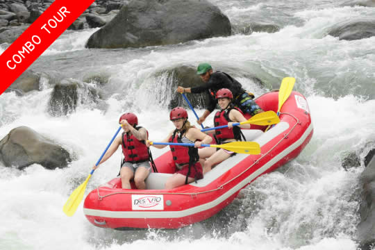 Rafting y aguas termales en Arenal