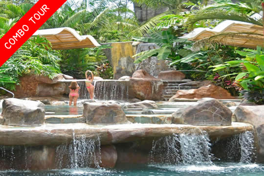 Puentes Colgantes, Catarata de La Fortuna, Volcán Arenal y Aguas Termales Baldi