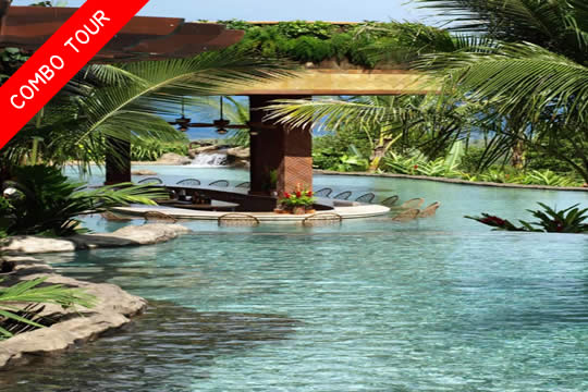 Puentes colgantes, Catarata de La Fortuna, Volcán Arenal y The Springs