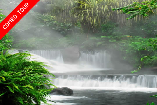 Puentes colgantes, Catarata de La Fortuna, Volcán Arenal y Aguas Termales Tabacón